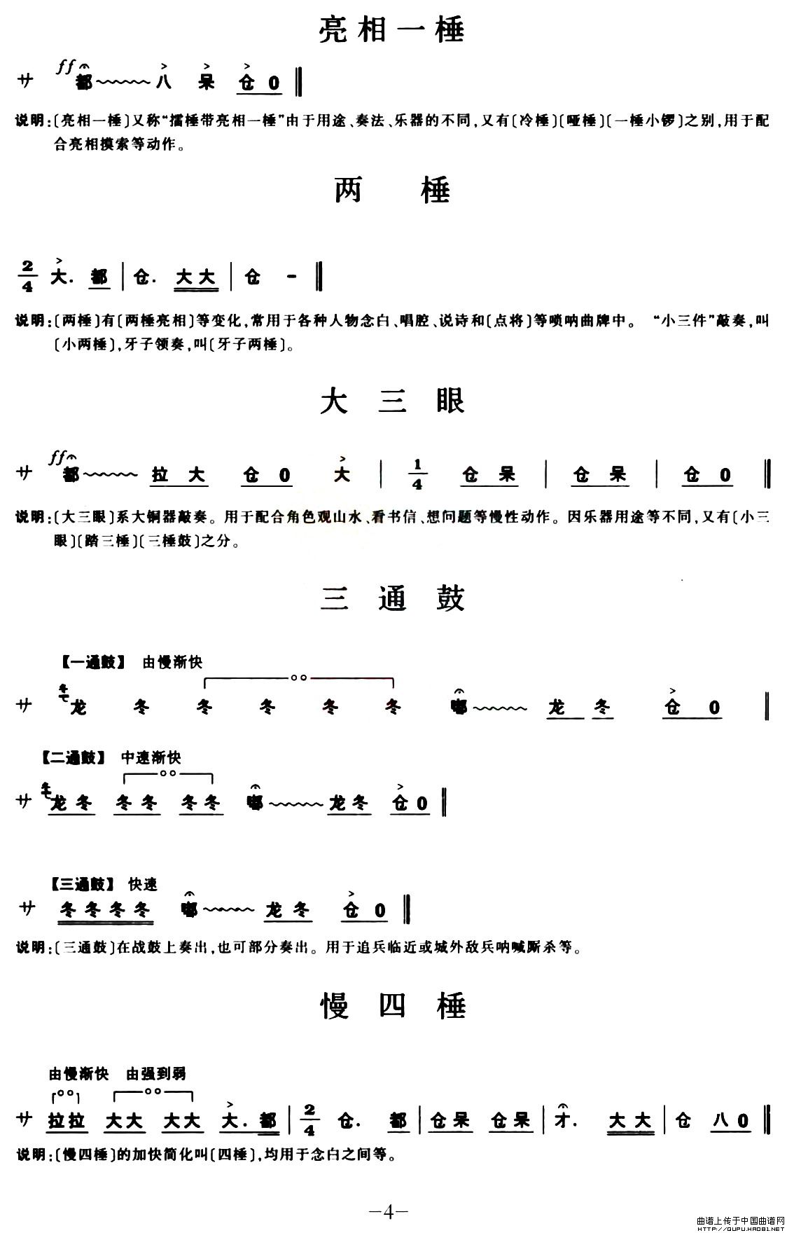 [秦腔谱]锣鼓谱