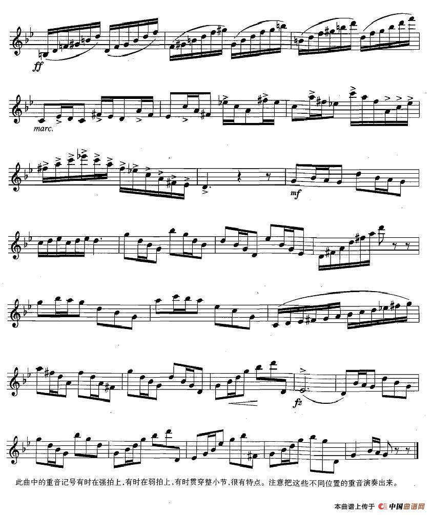 萨克斯练习曲合集 3 29 打复拍的6 8拍练习萨克斯谱 器乐乐谱 中国曲谱网