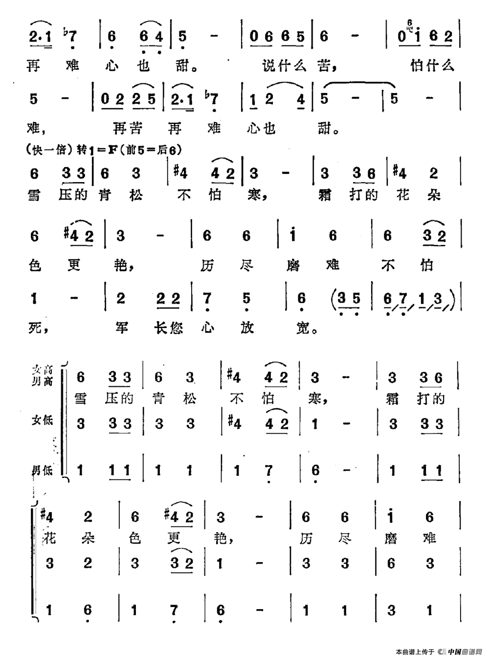 军情简谱_儿歌简谱