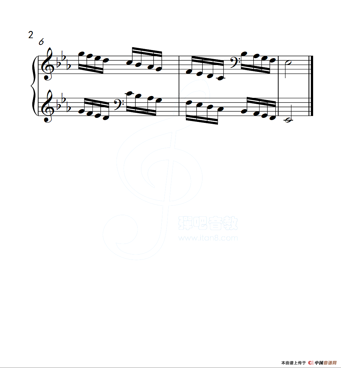 第五级 降e大调音阶(中国音乐学院钢琴考级作品1~6级)