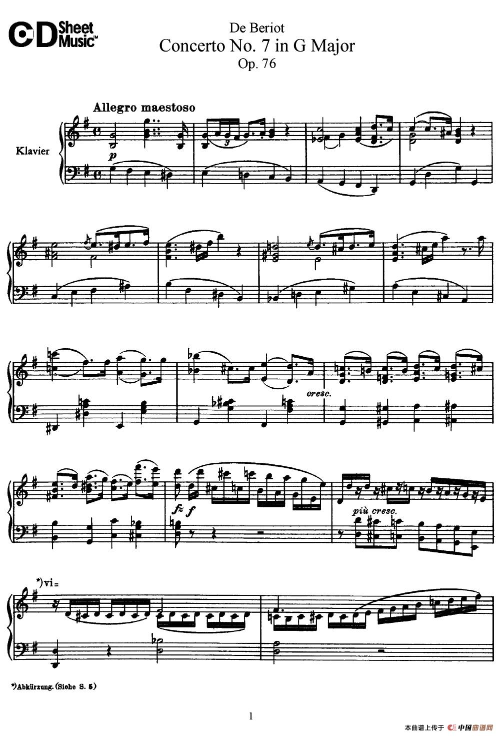 G大调第七协奏曲（Concerto No.7 in G Major）Op.76（小提琴+钢琴伴奏）(1)_原文件名：001.jpg