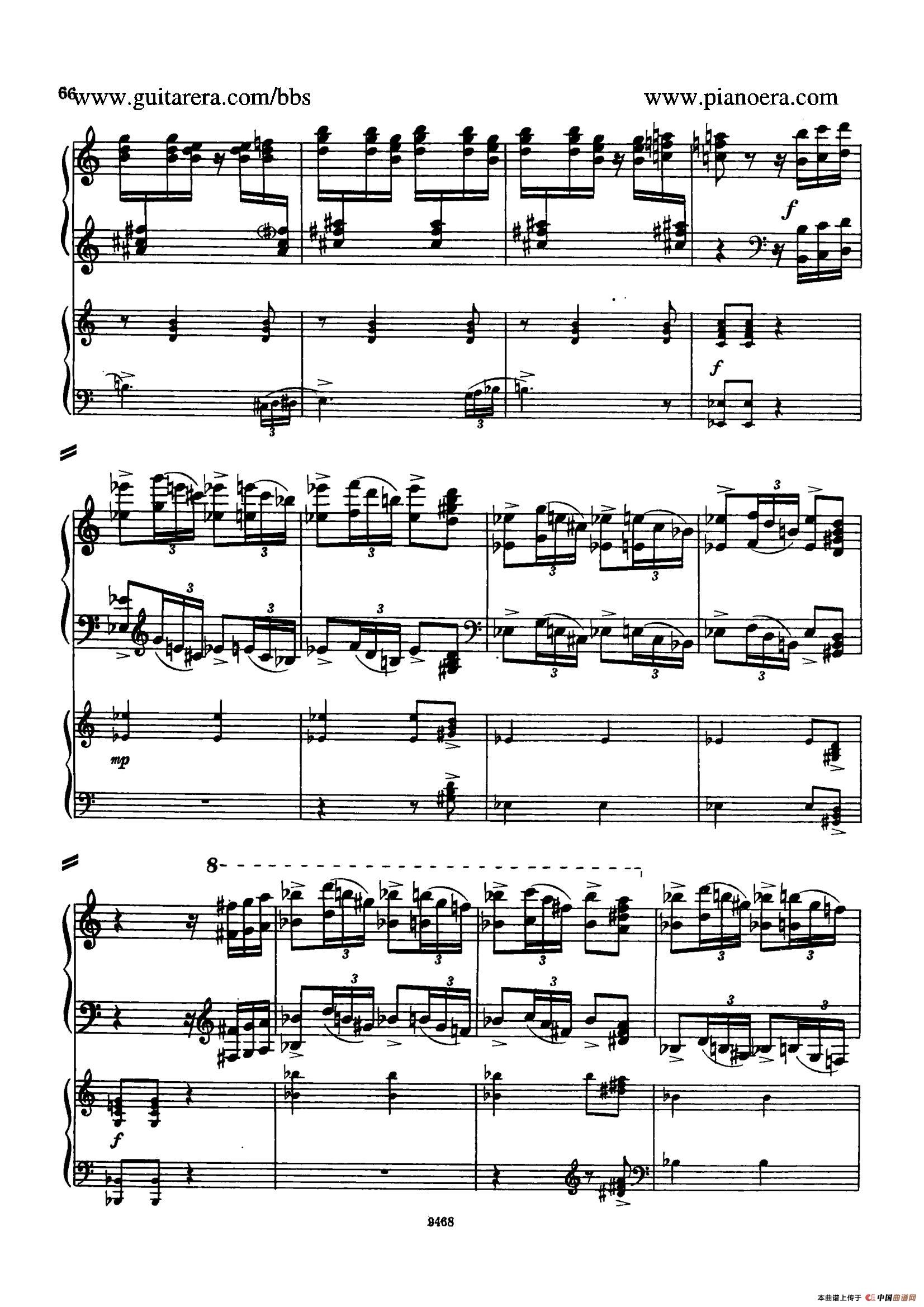 Piano Concerto in D-flat Major Op.37（降D大调钢琴协奏曲·Ⅲ·双钢琴）(1)_原文件名：062.jpg