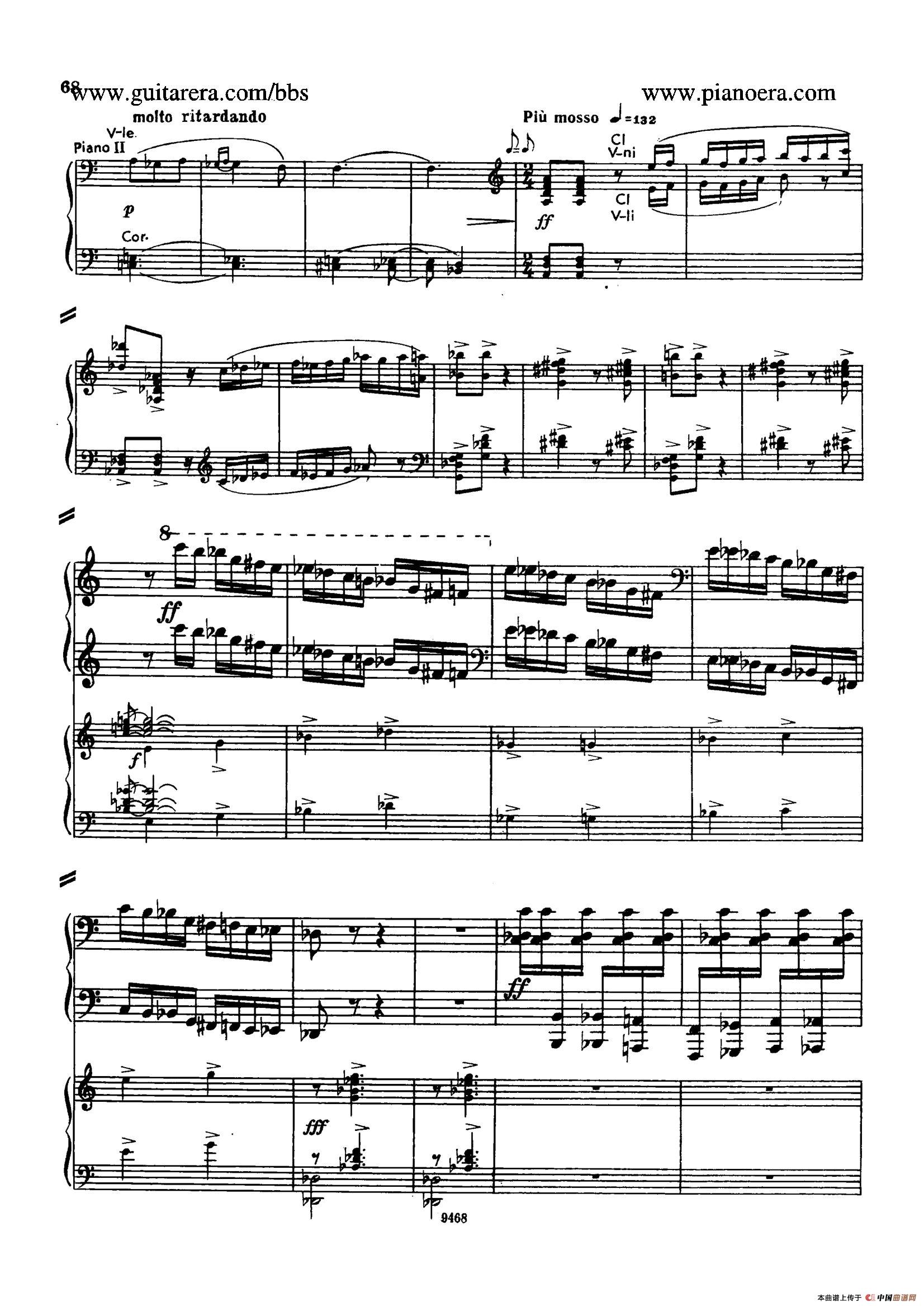 Piano Concerto in D-flat Major Op.37（降D大调钢琴协奏曲·Ⅲ·双钢琴）(1)_原文件名：064.jpg