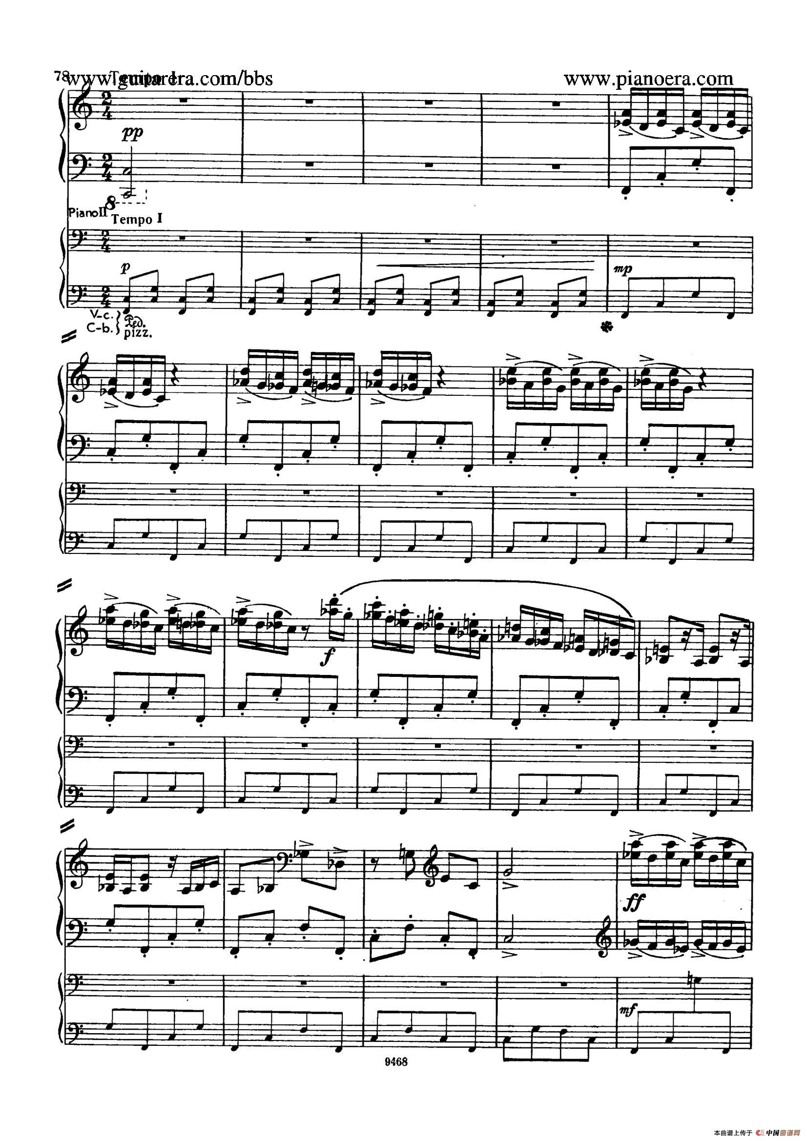 Piano Concerto in D-flat Major Op.37（降D大调钢琴协奏曲·Ⅲ·双钢琴）(1)_原文件名：074.jpg