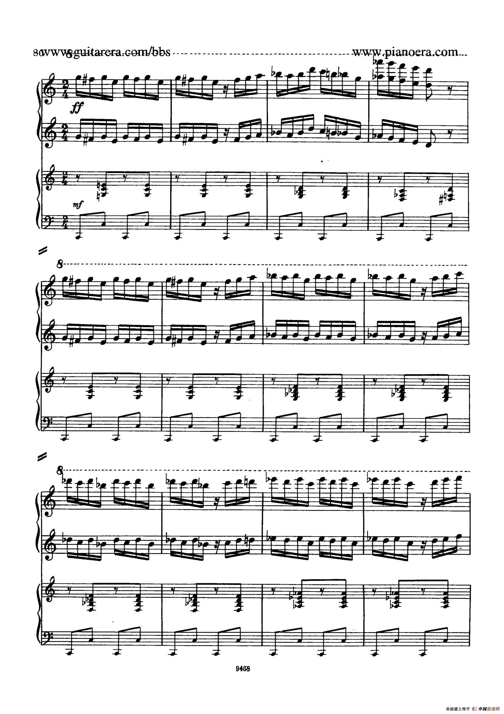 Piano Concerto in D-flat Major Op.37（降D大调钢琴协奏曲·Ⅲ·双钢琴）(1)_原文件名：076.jpg