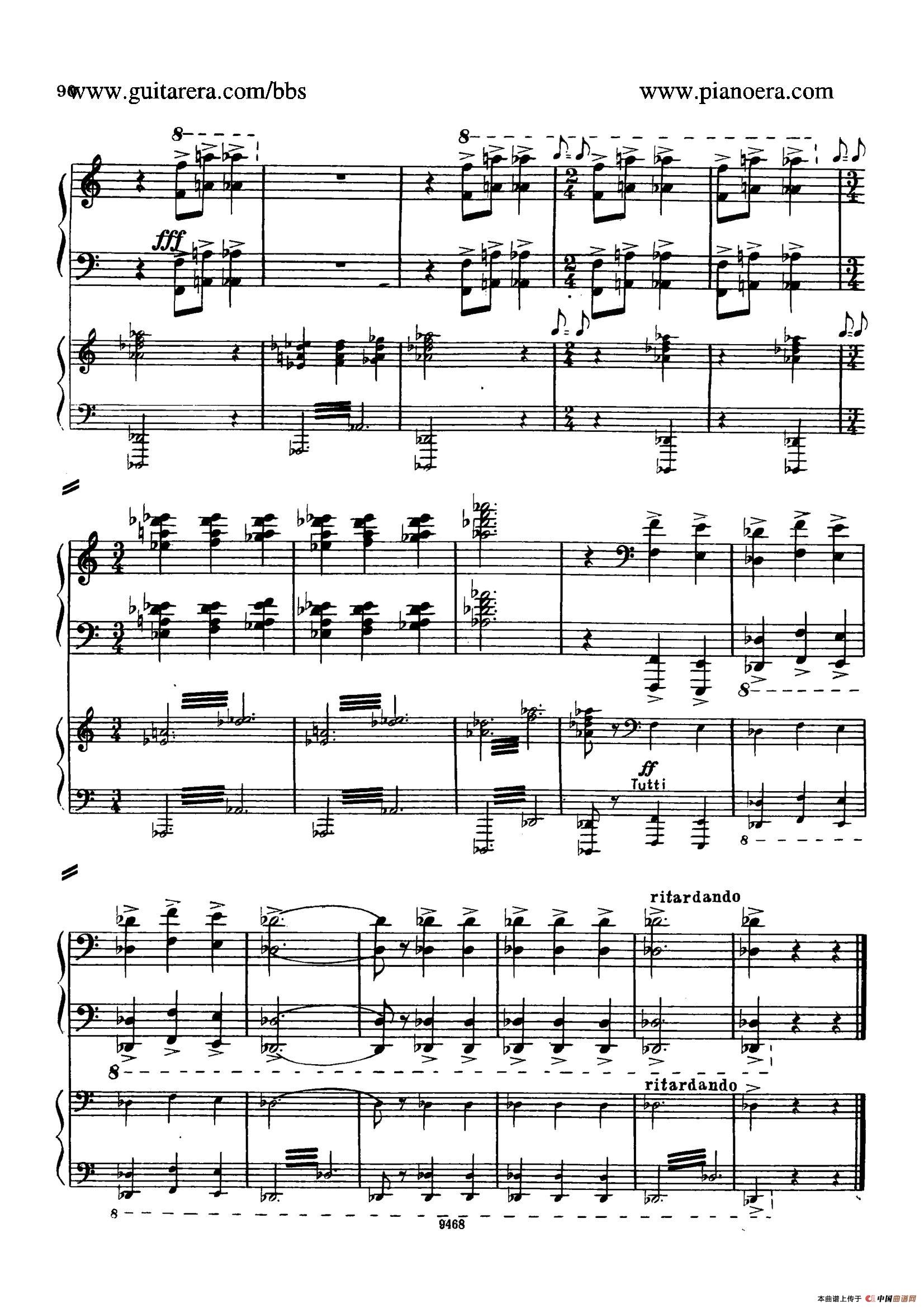Piano Concerto in D-flat Major Op.37（降D大调钢琴协奏曲·Ⅲ·双钢琴）(1)_原文件名：086.jpg
