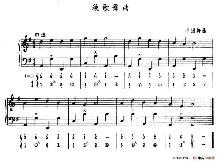 手風琴譜 秧歌舞曲(五線譜 簡譜)發送到我的郵箱打包下載全屏查看手機