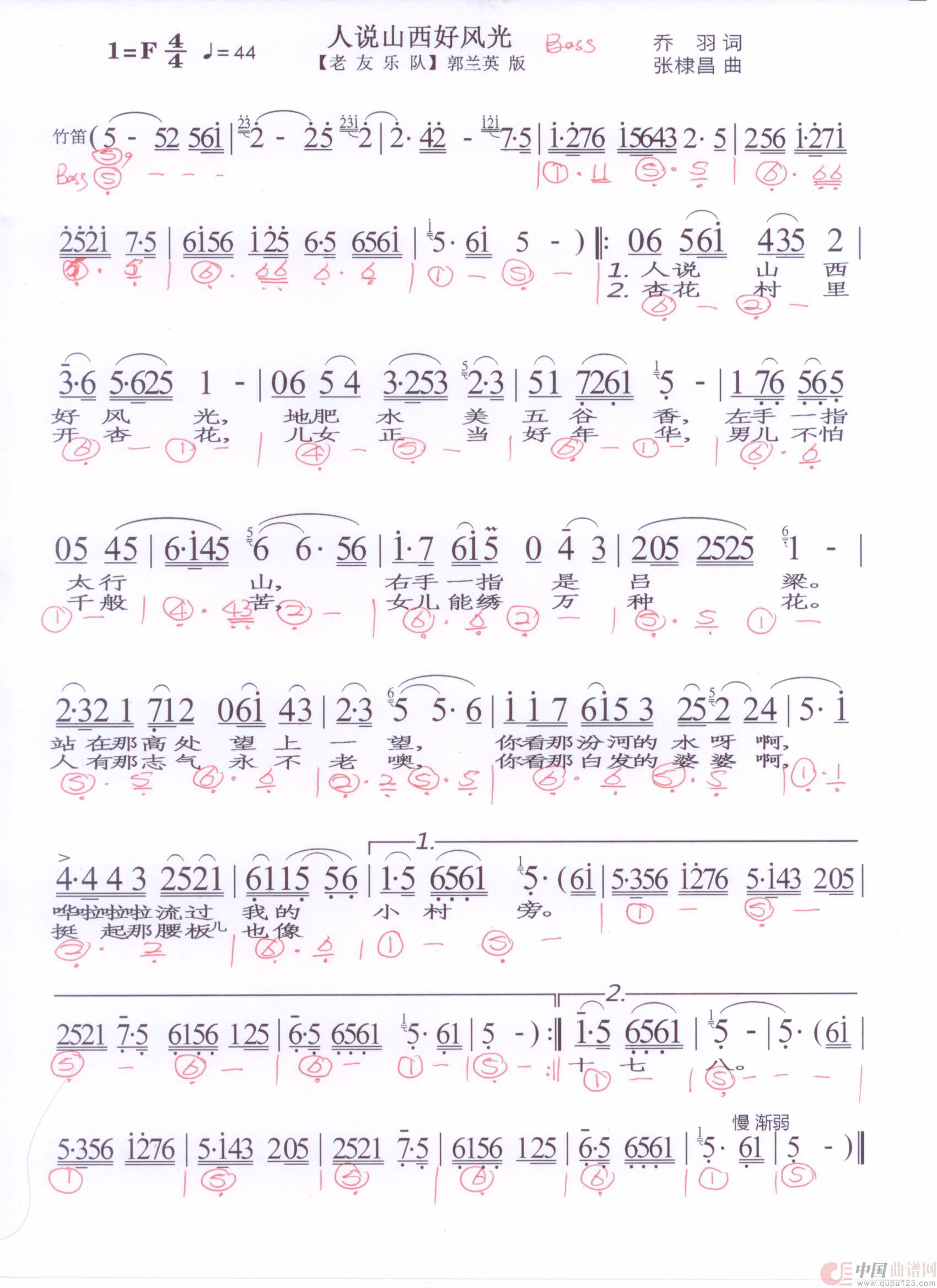 贝斯谱R(1)_原文件名:人说山西好风光 郭兰英 001.jpg