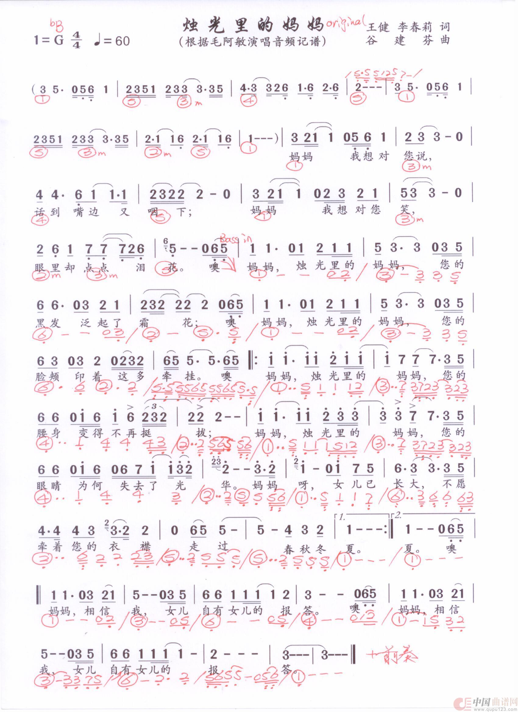 贝斯谱Z(1)_原文件名:烛光里的妈妈 毛阿敏版 001.jpg